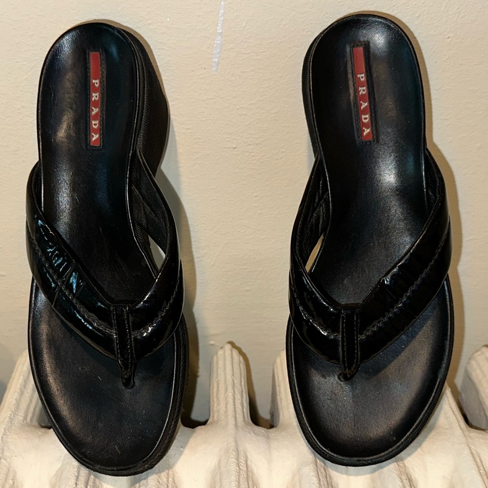 PRADA Platform Flip Flops